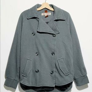 Free People Remi Shirt Jacket Shacket S Blueberry